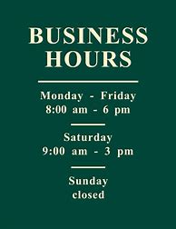 Image result for Opening Hours Poster