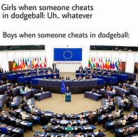 Image result for Boys vs Girls Meme Dodgeball