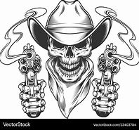 Image result for Cowboy Skull Art