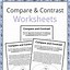 Image result for Compare and Contrast Worksheet Grade 2