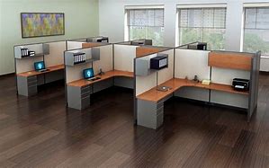 Image result for Cubicle Partition with Shelf
