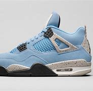 Image result for Jordan 4S Blue and White