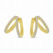 Image result for Diamond Huggie Earrings Yellow Gold