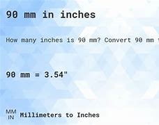 Image result for 90Mm to Inches