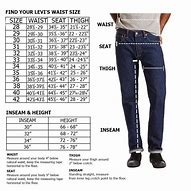 Image result for Levi Jeans Fit Chart
