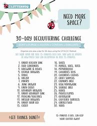 Image result for 30-Day Clutter Challenge Chart