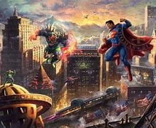 Image result for Superman On Mountain Art