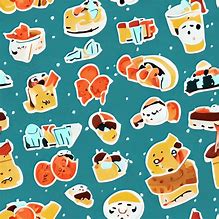 Image result for Cute Cartoon Food Wallpaper