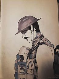 Image result for WW1 American Soldier Drawing