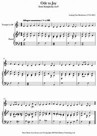 Image result for Ode to Joy for Trumpet Sheet Music