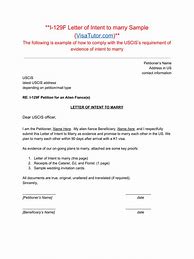 Image result for Sample Fiance Visa Letter of Intent to Marry
