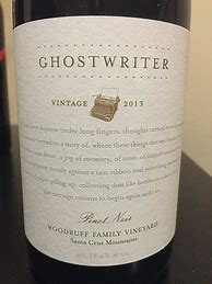 Image result for Ghostwriter Pinot Noir Woodruff Family