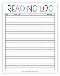 Image result for Reading Log Chart Printable