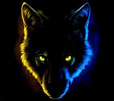 Image result for Blue and Yellow Wolf Art