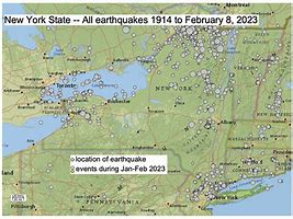 Image result for New York Earthquake Map
