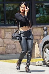 Image result for Nikki Bella Black Leather Dress