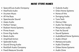 Image result for Music Store Names