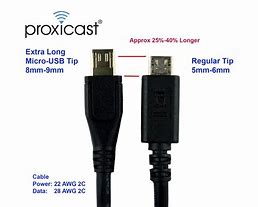 Image result for Long Tip USB Micro Cable