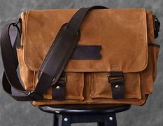 Image result for Men Leather Canvas Messenger Bag