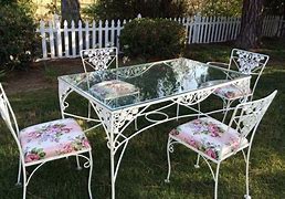 Image result for Vintage Wrought Iron Table