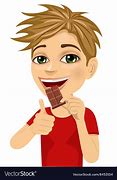 Image result for Boy Eating Chocolate Cartoon