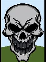 Image result for Cool Pixel Art Skull