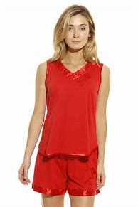 Image result for Red Satin Pajama Shorts