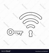 Image result for Wi-Fi Symbol with a Keyhole Blue
