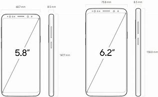 Image result for Samsung Galaxy S9 Size