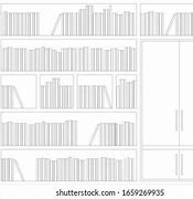 Image result for 2D Bookshelf Black and White