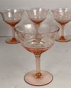 Image result for Pink Etched Champagne Glass