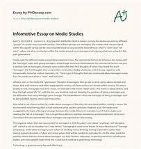 Image result for Media Essay Examples