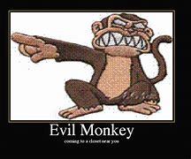 Image result for Evil Monkey Meme