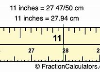 Image result for 11 Inches to Cm