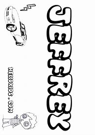 Image result for Jeff Name Coloring Page