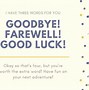 Image result for Goodbye and Good Luck On Your New Job