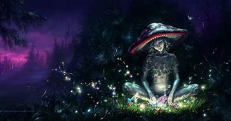Image result for Neon Mushroom Background