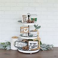 Image result for Coffee Tiered Tray Decor