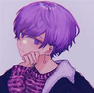 Image result for Kawaii Purple Hair Boy Anime