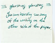 Image result for Fountain Pen Paper Ghosting