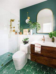 35 Lovely Bathroom Decor Ideas Match With Your Home Design Style - Page 29 of 35 | Salle de bain verte, Idée salle de bain, Salle de bain tendance