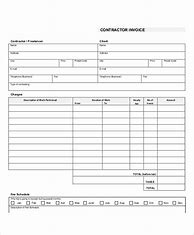 Image result for Contractor Invoice Example