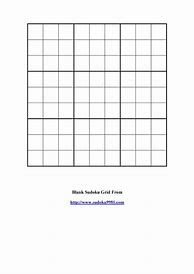 Image result for Blank Sudoku Grid Printable