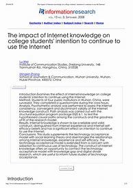 Image result for Impact of Internet in Research Journal