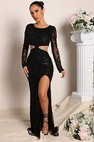Image result for Fashion Nova Black Sequence Dress