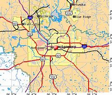 Image result for Montgomery Alabama City Limits Map