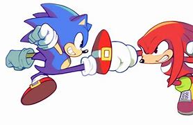 Image result for Knuckles Holding Sonic