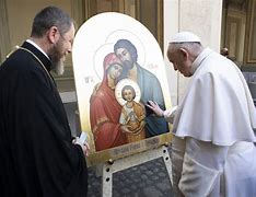 Image result for Picture of Pope Praying to Black God