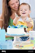 Image result for Baby Eating Birthday Cake