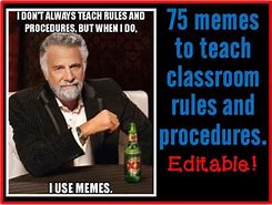 Image result for Class Rules Memes